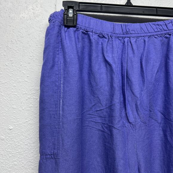 Avenue Linen Blend Cropped High Rise Langelook Beach Womens Pull On Pants 26/28 - Picture 6 of 14